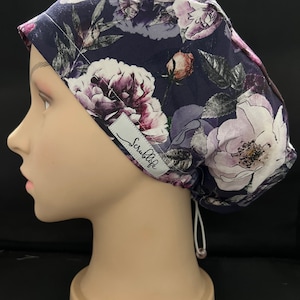 Vintage Floral - skrubbmössa för kvinnor, skrubbmössa, skrubbmössa för kvinnor, kirurgisk mössa, skrubbmössa Australien, justerbar skrubbmössa, blommig