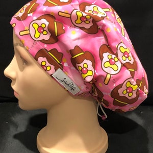 Bubble-O-Bill in Pink - scrub hat for women,scrub cap, scrub cap for women, surgical cap, scrub cap Australia, adjustable scrub cap