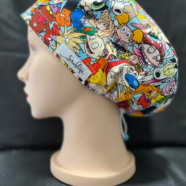 Childhood Nostalgia 2.0 - scrub hat for women,scrub cap, scrub cap for women, surgicalcap, scrub cap Australia, adjustable scrubcap