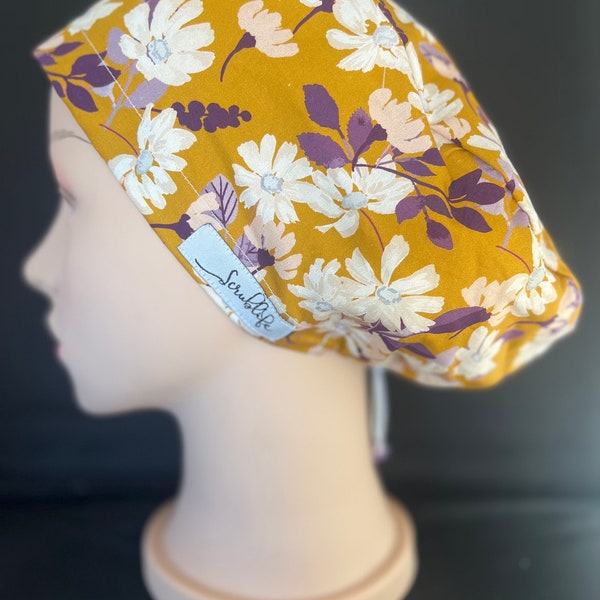 Addison Floral -  scrub hat for women,scrub cap, scrub cap for woman, surgical cap, scrub cap Australia, adjustable scrub cap, flowers