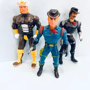 Vintage 1980s Space Western Action Figures: Bravestarr KO, Galaxy Fighters