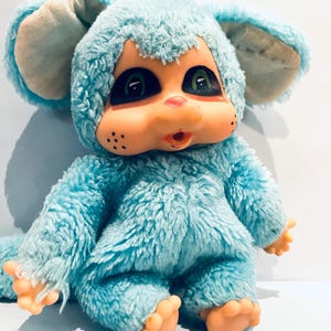 1970s Vintage Rare |  Nyamy Monchhichi Rabbit Sekiguchi | Super cute |  Monchhichi Type rabbit | Plush Doll | Squeeky Plush