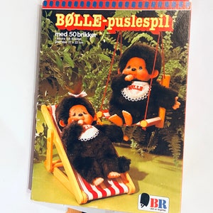 Bolle vintage des années 1980 | Monchhichi | Sekiguchi | Casse-tête original | Peluche | Singe suceur de pouce |