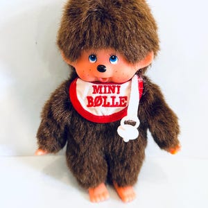 1980s Vintage Bølle | MINI  Monchhichi | Sekiguchi | With Original Outfit | Plush | Thumbsucking Toy | Monkey