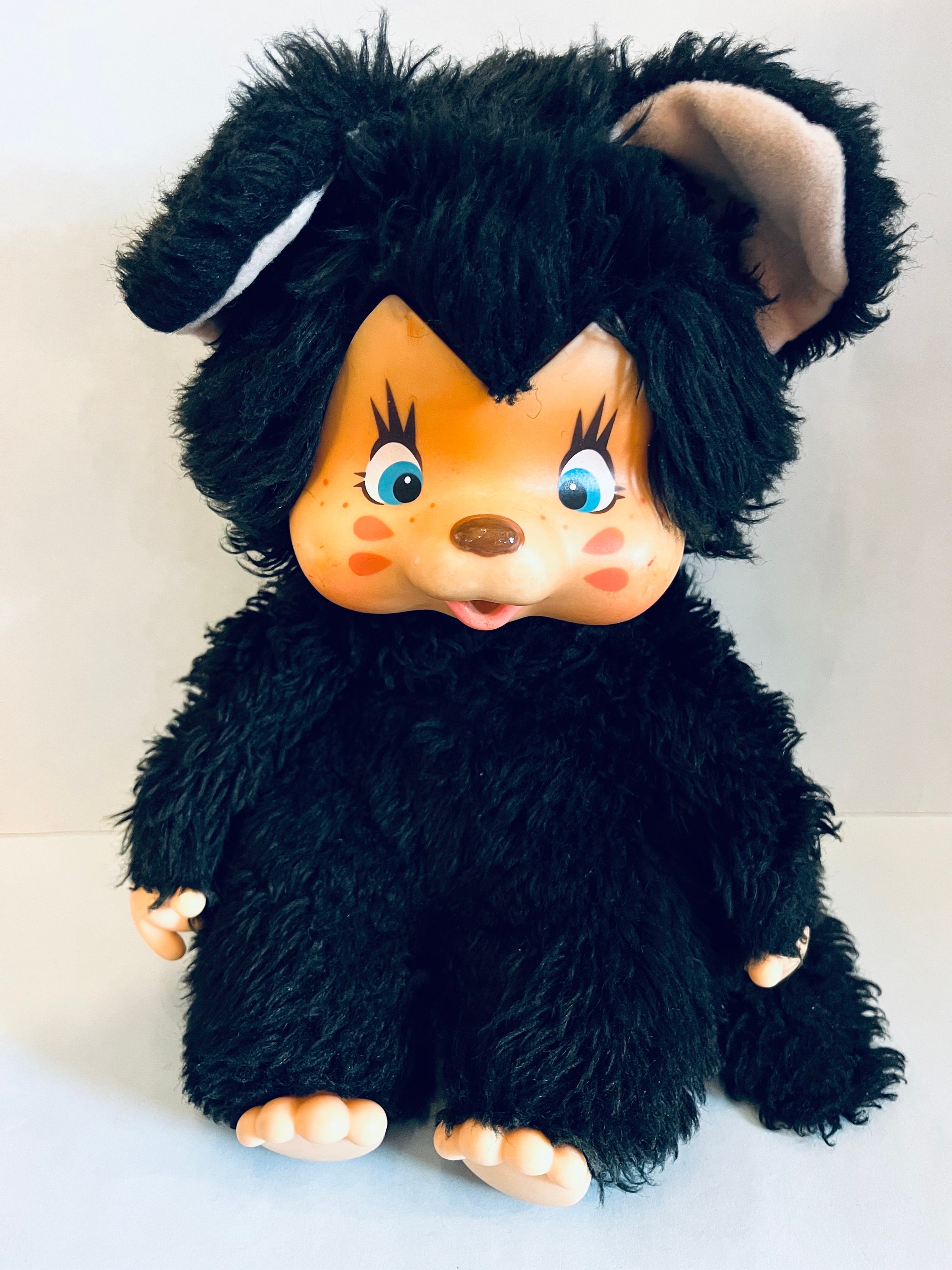 1970s BIG Vintage Rare Nyamy Monchhichi Cat Sekiguchi Super Cute 