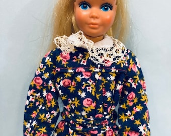 1970s Vintage Mattel Skipper Doll + dress and shoes