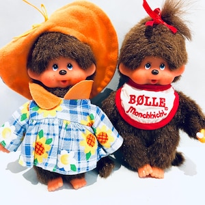 MINI Bille originale des années 1980 |  Boelle | Monchhichi | Sekiguchi | Peluche | Singe suceur de pouce | Bébé Boule