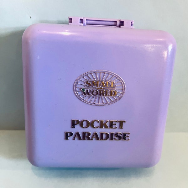 1990s Vintage RARE | Small World| Pocket Paradise Locket | Polly Pocket|Tivoli | Train Railway Cute | Knock off Toy | Original Figures |
