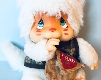 Monchhichi/monchichi Yellow Cat/kitten Doll Vintage 1979