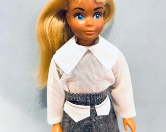 1970s Vintage Mattel Barbie Ken Skipper Teenage Doll | With outfit |