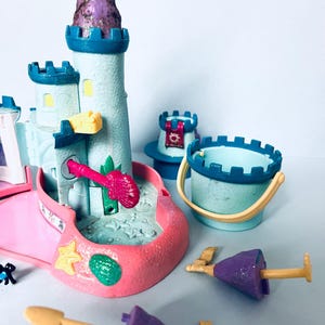 1990s Vintage RARE | Complete Trendmaster | Starcastle Beach Sand  | Polly Pocket| Castle Playset | Knock off Toy | Original Figures |