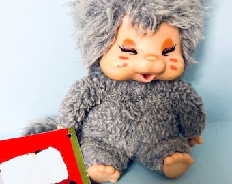 Monchhichi/monchichi Yellow Cat/kitten Doll Vintage 1979