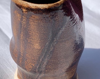 Rust brown vase, jug, pot or ornament