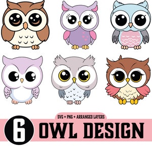 Kawaii Owl matte Vinyl Sticker - Stickers - Cute - Decal cut