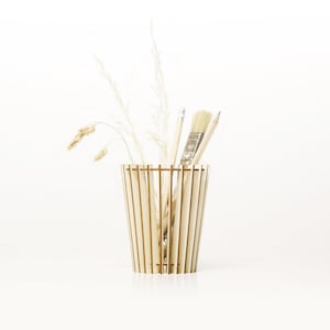 Pot à Crayons Bois Carton Scandinave au Design Minimaliste Ecologique Cocoon Recyclé KIDO | Setis