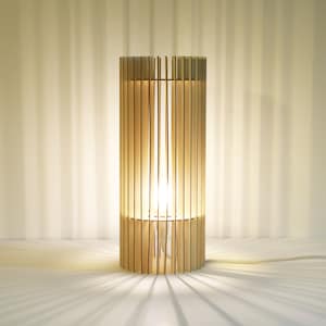 Lámpara de Sobremesa Escandinava de Cartón de Madera con Diseño Ecológico Minimalista Reciclado Cocoon KIDO "Sasaella"