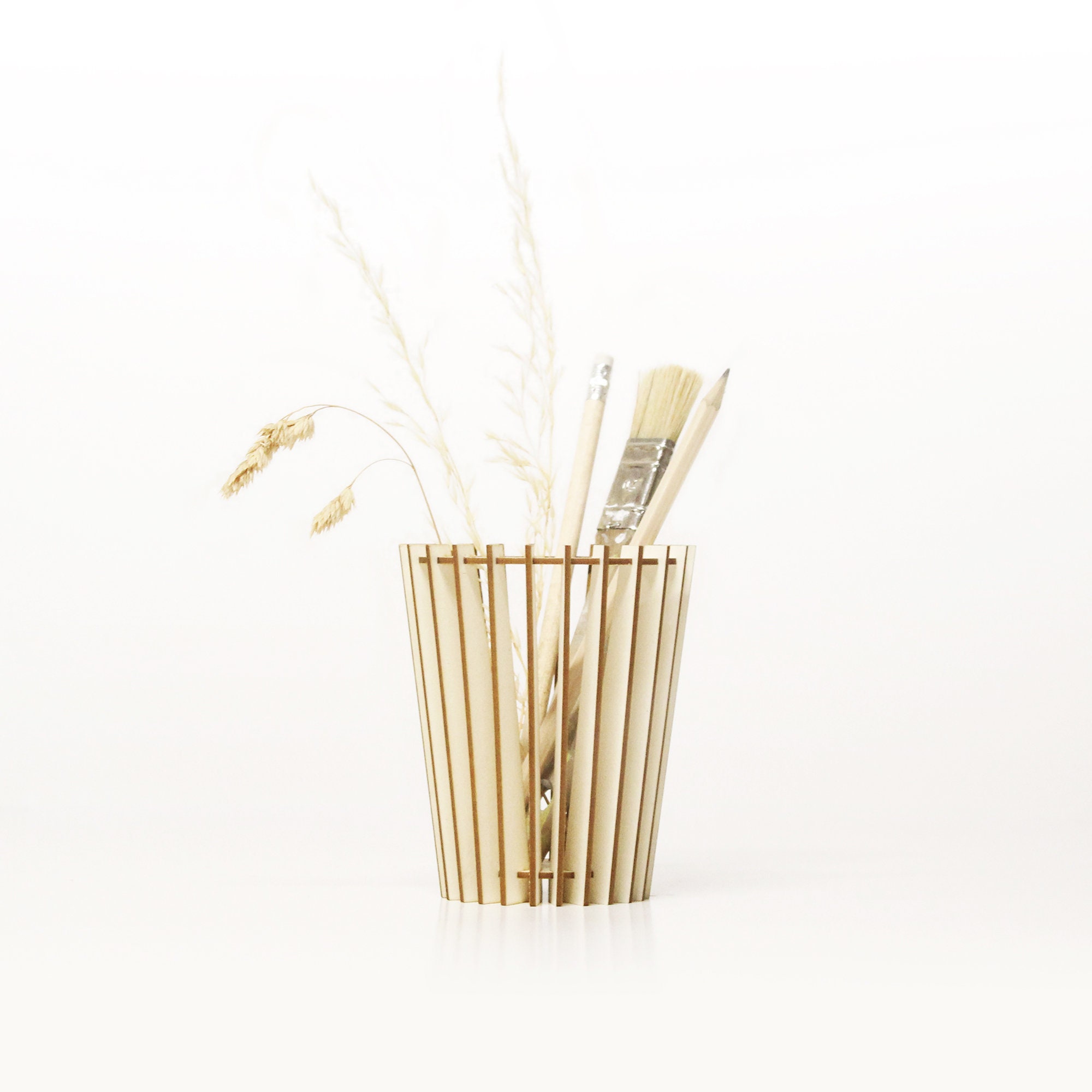 Pot à Crayons Bois Carton Scandinave Au Design Minimaliste Ecologique Cocoon Recyclé Kido | Setis