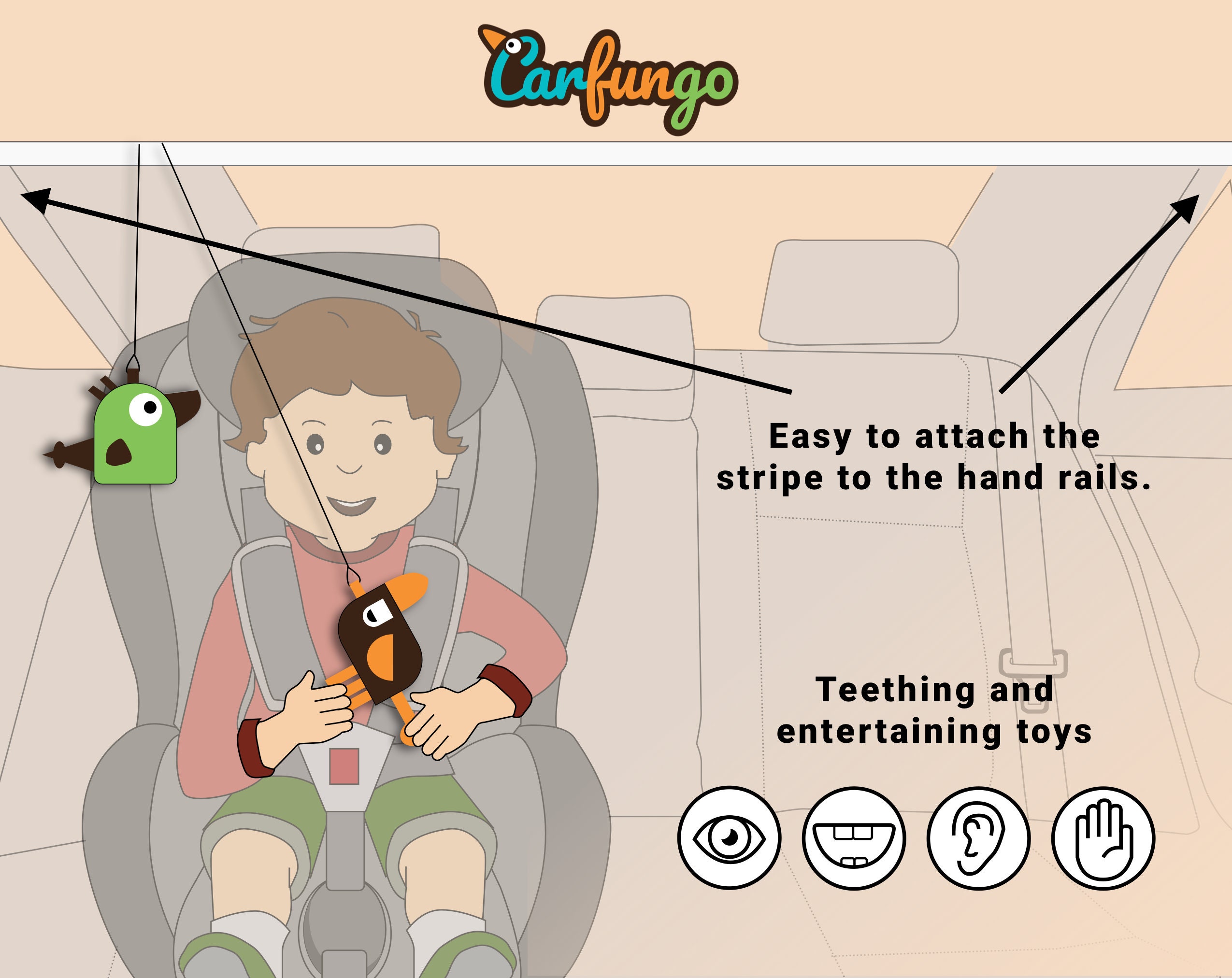 Car Seat Activity Toy for Toddler / Fun Car Toy / Baby gym Etsy