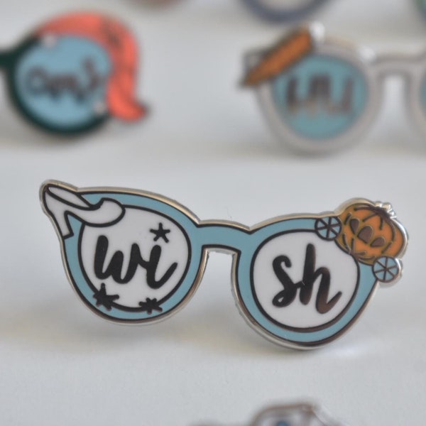 Cinderella Glasses Enamel PIn