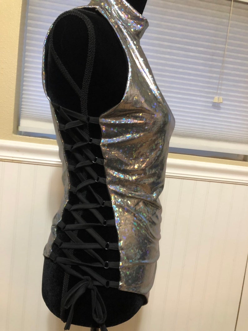 Holographic one piece swimsuit