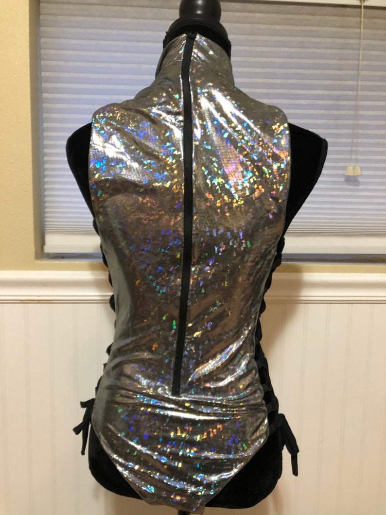 Holographic one piece swimsuit
