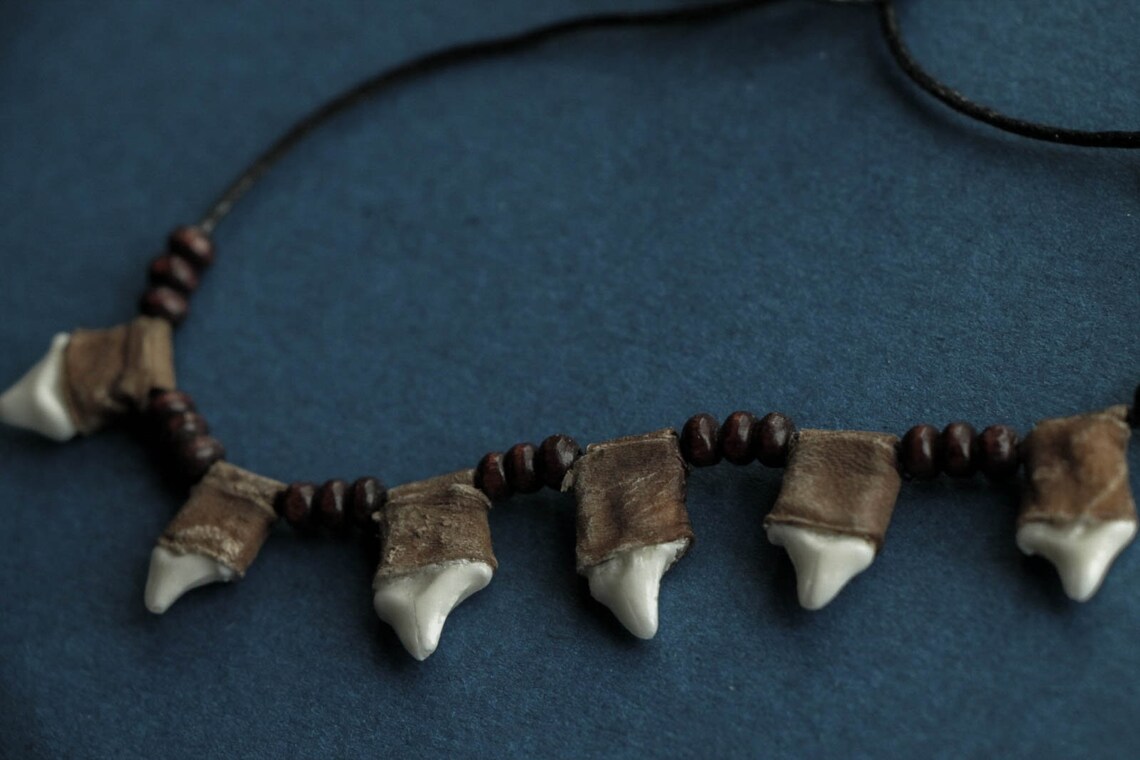 Fox tooth necklace 2 . Bijouterie. Handmade. Amulet. Etsy