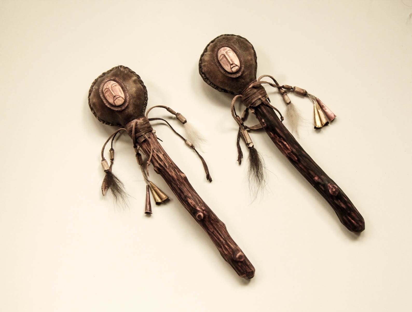 Shaman’s rattle with mask | Etsy