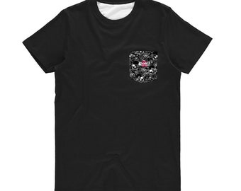 Skull & Roses Fashion Pocket T