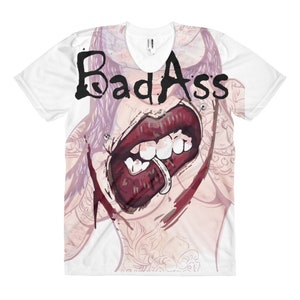 BadAss Pierced Lips Women&#39;s sublimation t-shirt