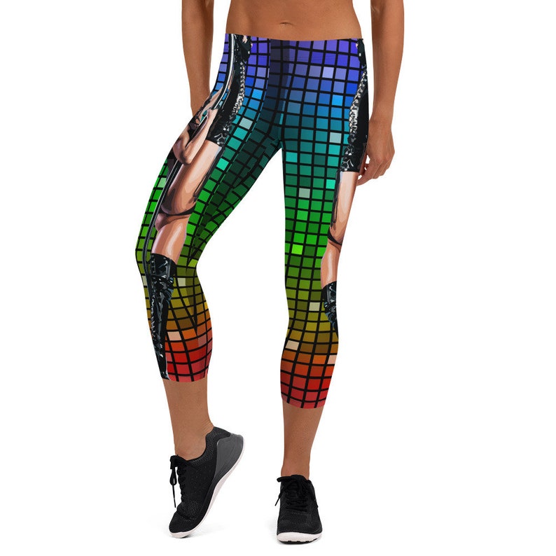Flash Dance Capri Leggings Etsy