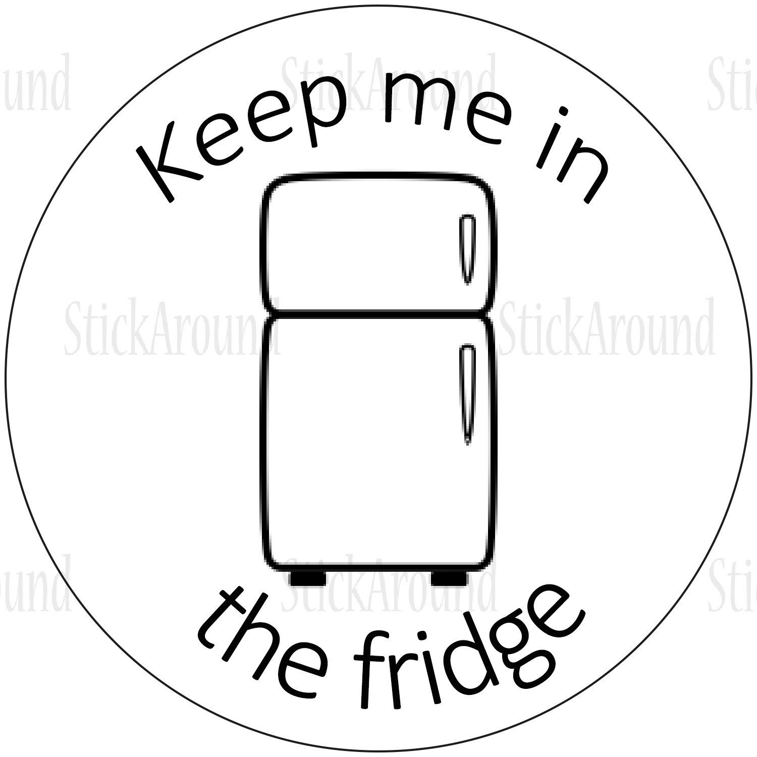 Keep Me In The Fridge BUSINESS STICKER 1 25mm 48 Etsy