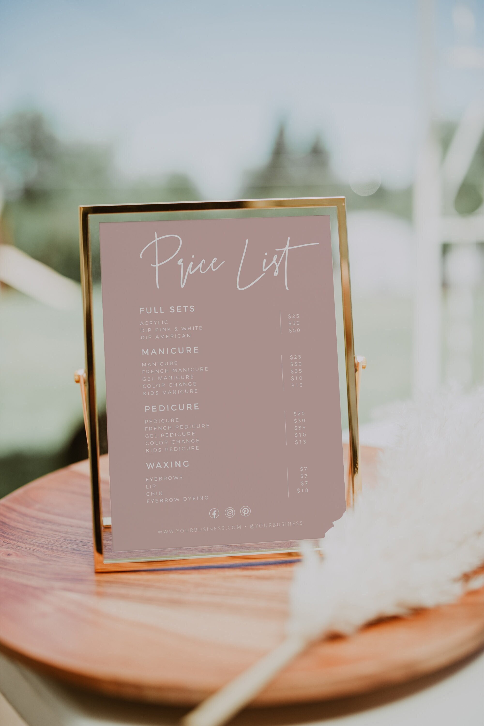 Minimal Pricing Sheet, Price List Template, Editable Price Sheet ...