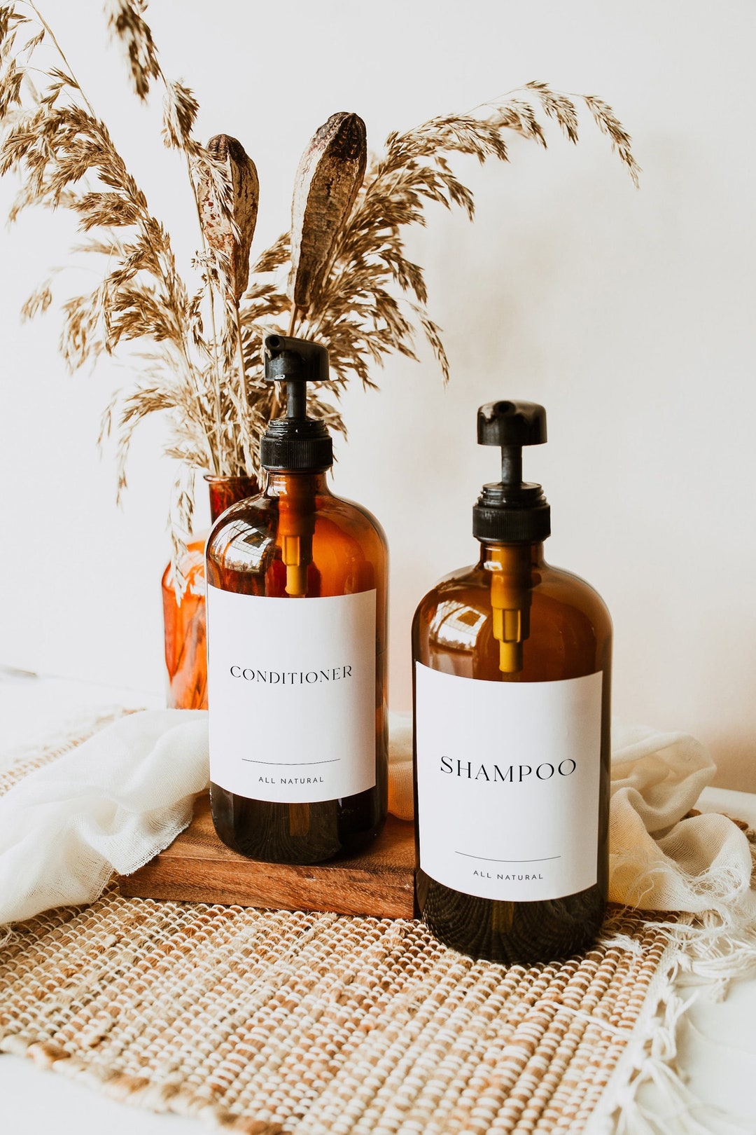 Shampoo Bottle Label Template Editable Shampoo Labels Hand Etsy