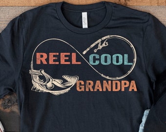 Reel Cool Grandpa Fishing Gift, Fish Shirt for Grandpa, Mens Fishing Tshirt, Fathers Day Gift Fathers Day Shirt, Fishing Fisherman Gifts