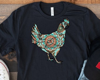 Kycklingälskare-tröja / kyckling-t-shirt / kycklingtröja för kvinnor / älskar kycklingar / kycklingkärlek / kyckling-t-shirt / rolig kycklingtröja / bondgårdsdam
