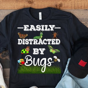 Insektenhemd, Insekten leicht von Käfern abgelenkt, Insektengeschenk T-Shirt, Entomologe Geschenk, Lustiger Käferliebhaber, Insektensammler, Insekten-T-Shirt
