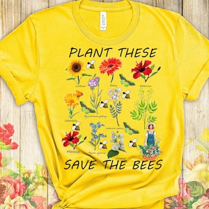 Save the bees shirt,save the bees,Plant These Save the Bees shirt, Beekeeper Gift, Wildflower Shirt, Bee Lover Shirt, Nature Lover Shirt