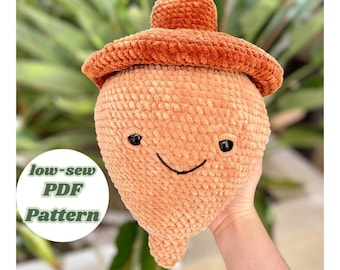 Oakley the Acorn amigurumi-haakpatroon: herfstknuffel (pdf-patroon)