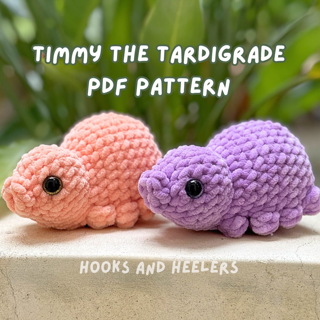 Timmy the Tardigrade PDF Pattern Crochet Water Bear, Crochet Tardigrade  Pattern, Water Bear Plushie, No-sew Tardigrade Amigurumi Pattern