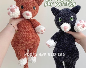 No-Sew Cuddly Crochet Cat Amigurumi Pattern (PDF Download)