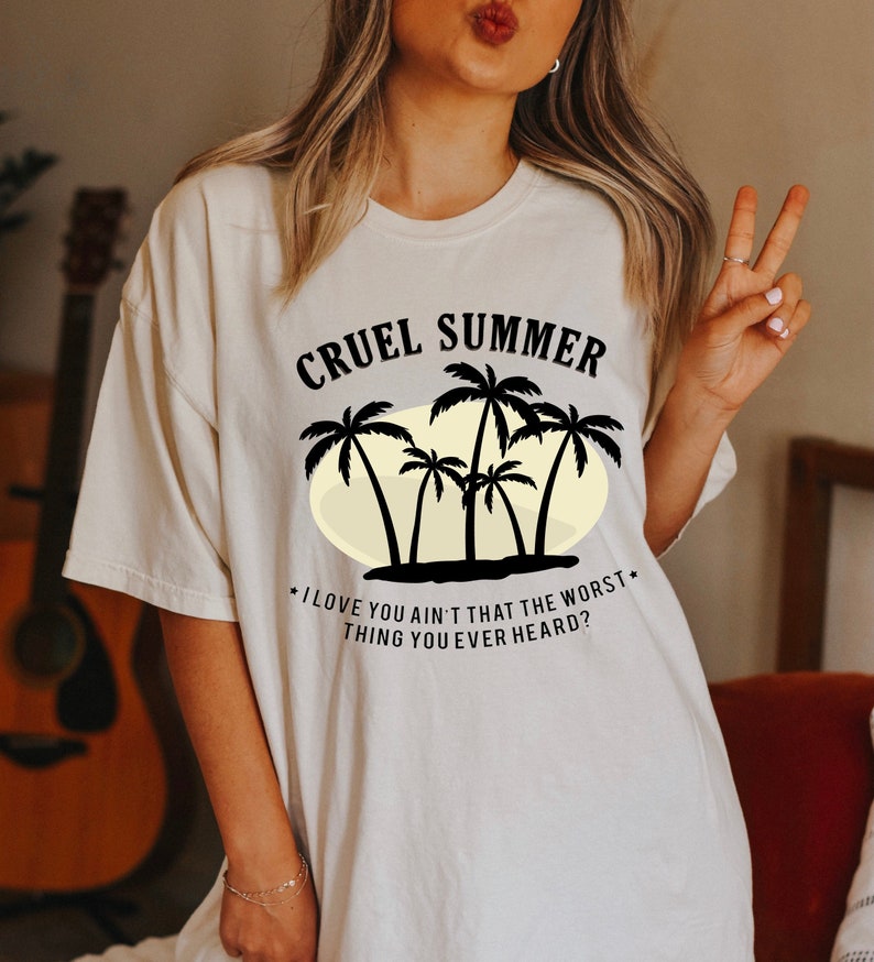 Oversized Taylor Swift Cruel Summer Lyrics T-shirt Unisex - Etsy