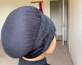 Versatile No-Slip Hijab Tichel Turban Snood Underscarf Chemo Cap Volumizer Hair Loss ( Hijab Tichel Snood Chemo Turban)
