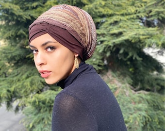 Lots of Colors-Side-Swept Bang Look Tube - Support for Scarf Scarves Under Cap Wig Hijab Tichel Snood Turban Chemo