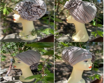 Gorgeous 3-in-1 Rose Flower Turban - Snood Tichel Hijab Sinar Chemo