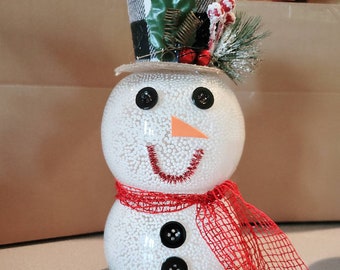Bonhommes de neige en verre fantaisistes, décor de Noël, cadeau de Noël,