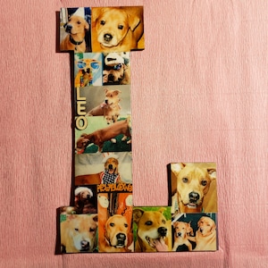 Letras de madera personalizadas, 13 pulgadas, perfectas para un regalo de Navidad, decoración de pared personalizada, regalo de inauguración de casa personalizado con fotos