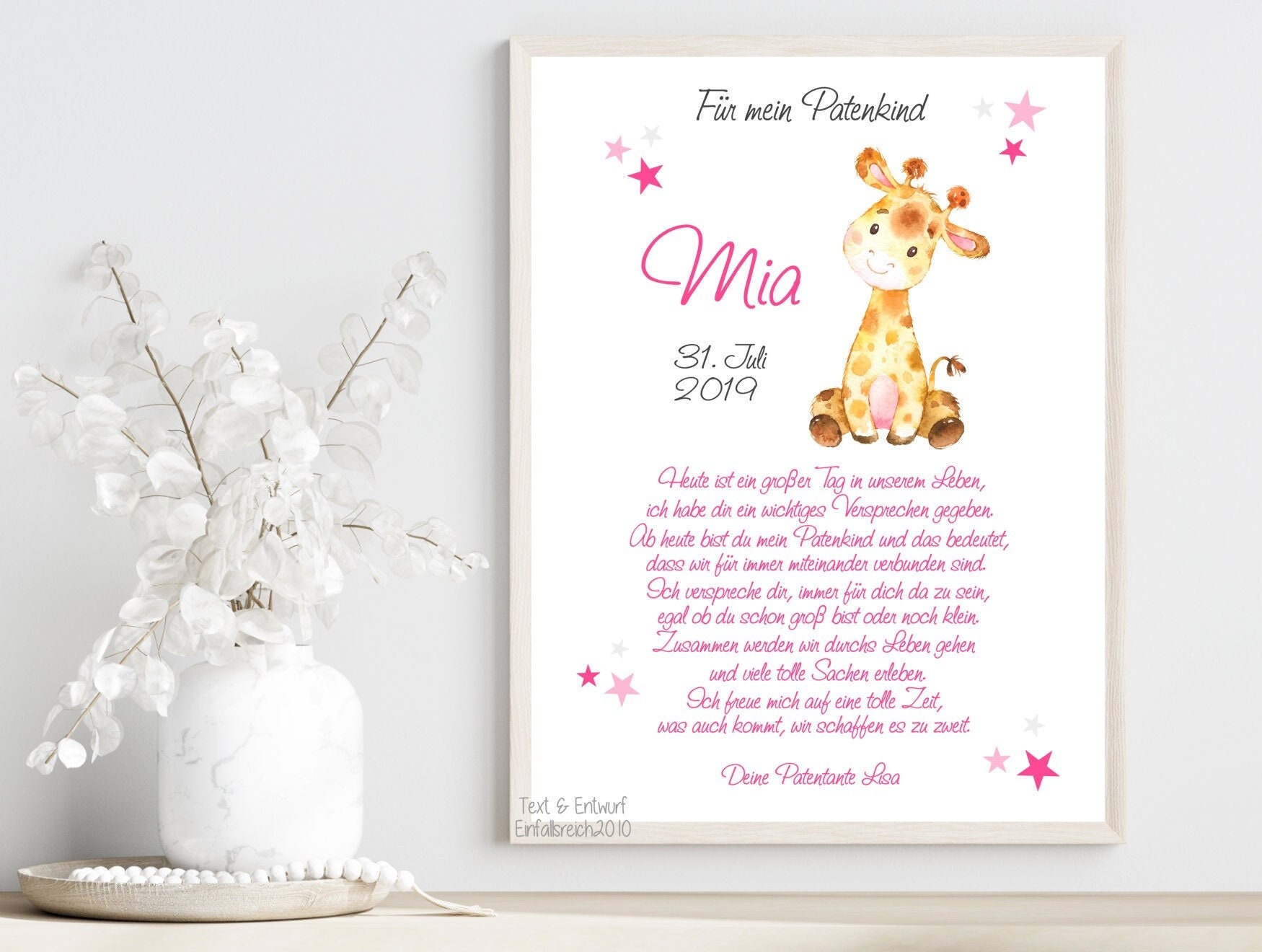 Taufgeschenk Patenkind Mädchen Etsy.de