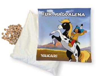 Yakari - Kirschkernkissen "mit Pferd" - Mit Namen personalisierbar