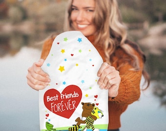 Janosch - Wärmflasche Best Friends - Mit Namen oder Text personalisierbar