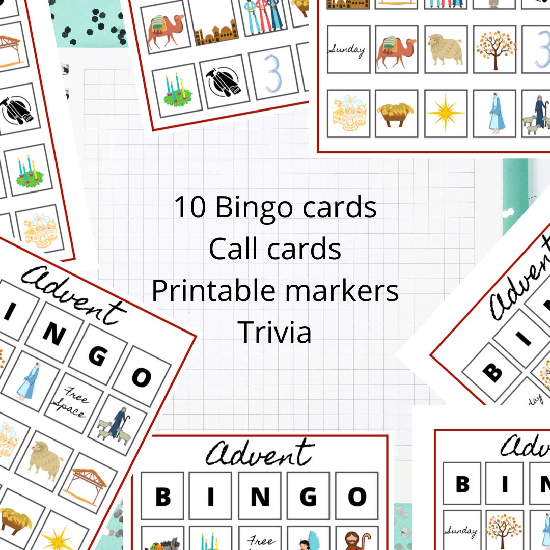 Advent Bingo Game: Christmas Trivia, Family Fun (printable PDF) - Etsy
